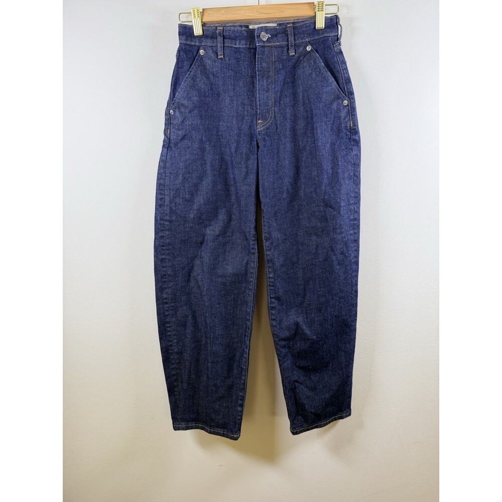 Everlane The Arc Jeans - Dark Wash High Rise Tapered 5-Pocket Stretch Jeans XS
